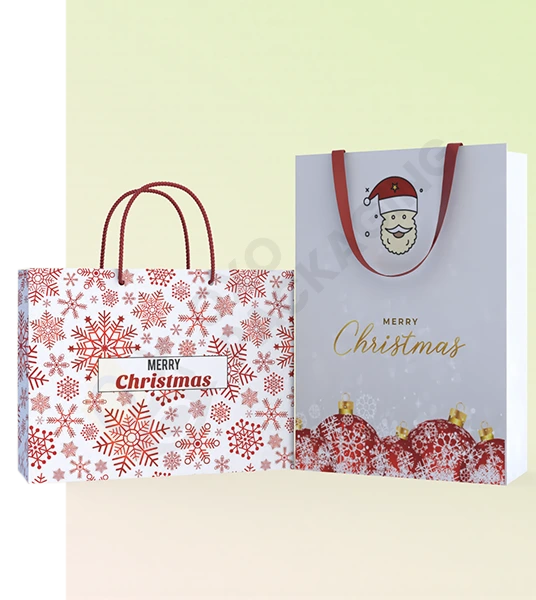 printed christmas gift bags