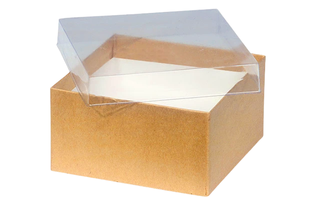 printed clear lid boxes with kraft base