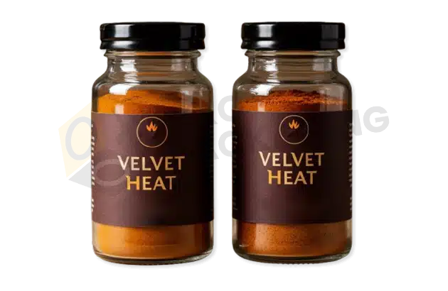 printed glass spice jars