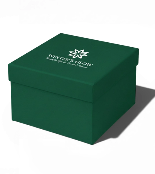 printed green christmas gift box