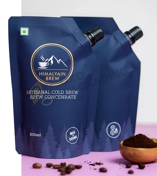 printed refill spout pouches