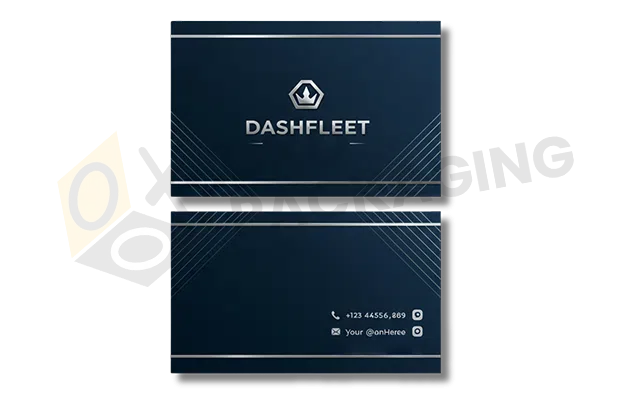 printed silver foil business cards