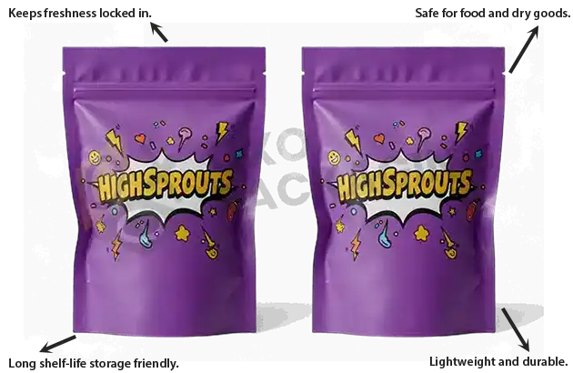 custom sprinklez mylar bags wholesale