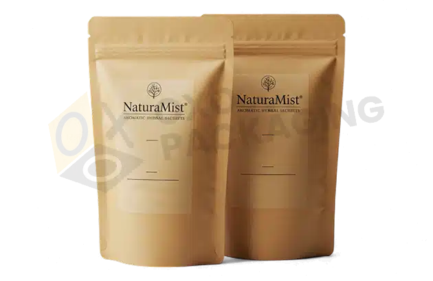 Custom Printed Brown Mylar Bags Packaging