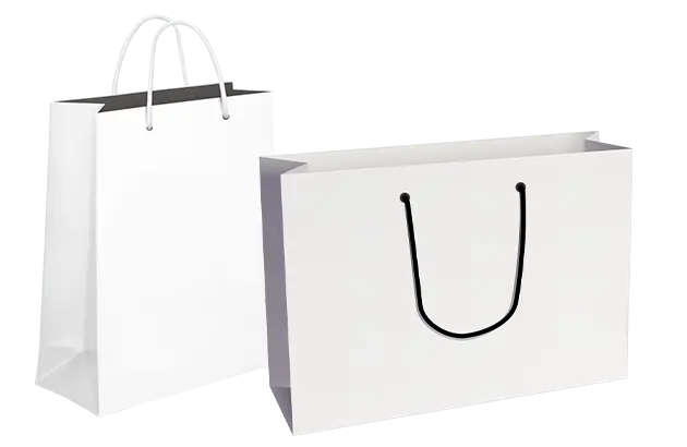 customized white paper bags