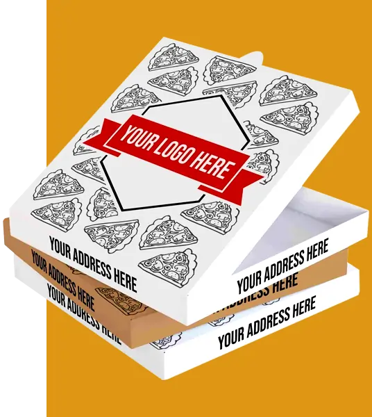 Customized White Pizza Boxes