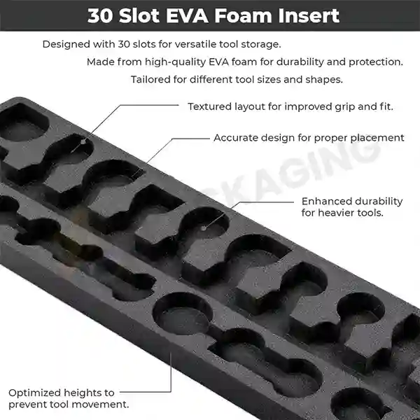 30 Slot EVA Foam Inserts Bulk