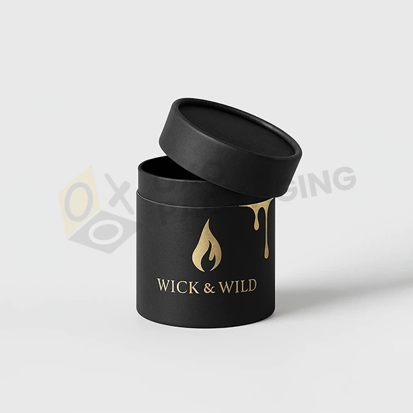 Black Paper Candle Tube
