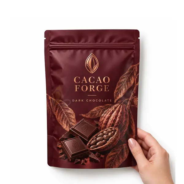 Chocolate Mylar Bags with logo