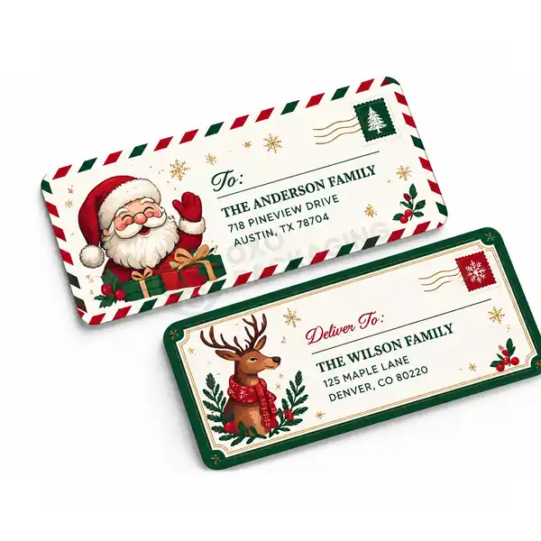Christmas address labels wholesale