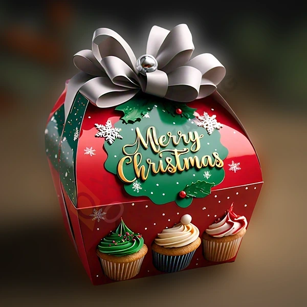 christmas cupcake boxes with logo