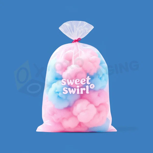 Berk 100 Printed Cotton Candy Bags – Clown Design – With Twist Ties – Hanging Bundle