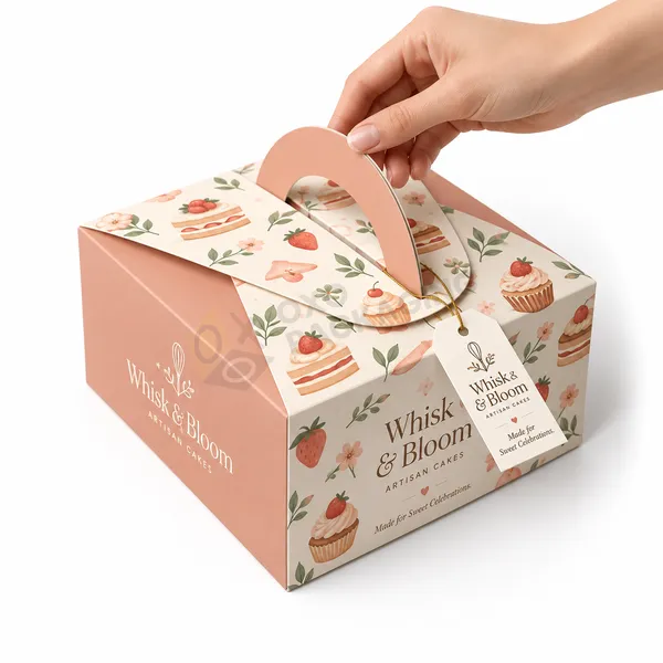 custom Bakery Boxes With Handle bulk