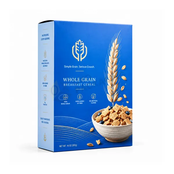 Custom Blue Cereal Boxes Wholesale