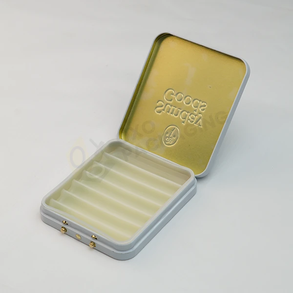 Custom Child Resistant Button Lock Pre-Roll Tin