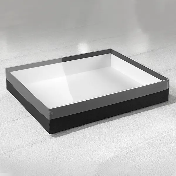 Custom Clear Lid Boxes with Black Base