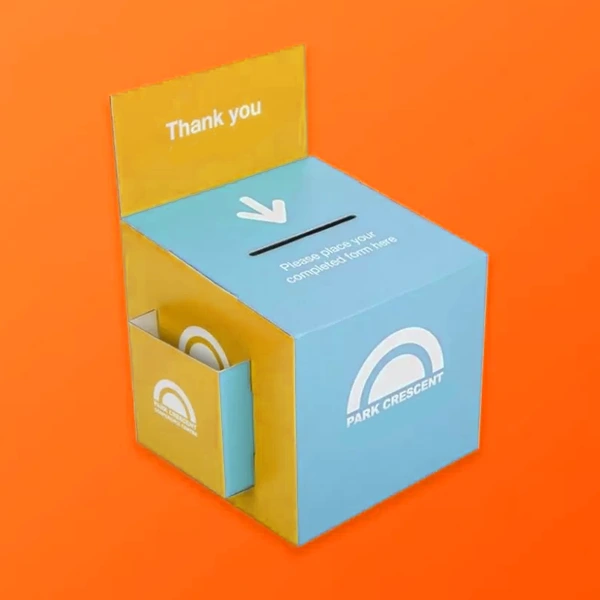 custom donation boxes with logo