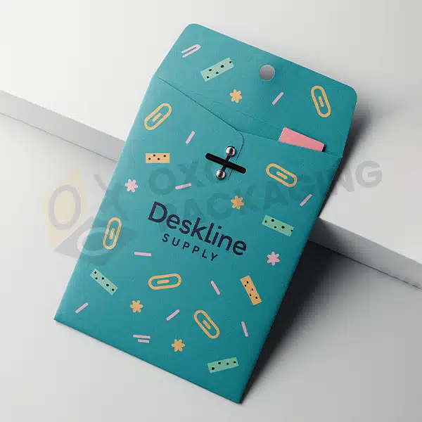 customized envelope with clasp