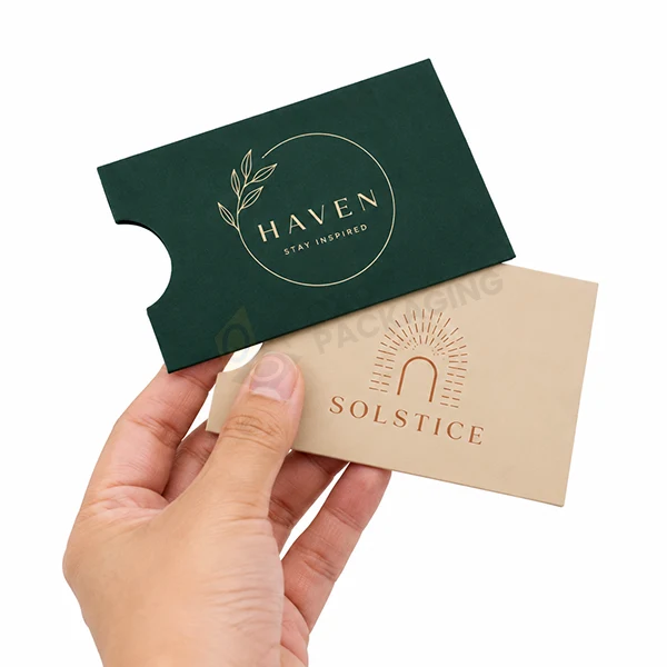 custom gift card sleeve packaging