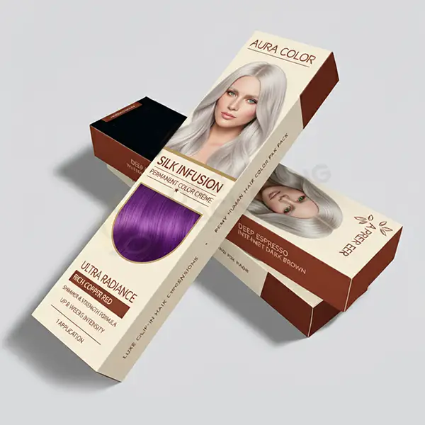 custom hair color packaging