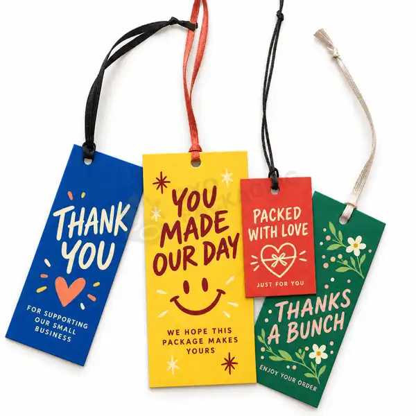 custom hang tags with string