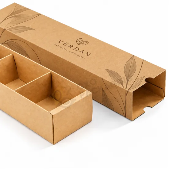 custom kraft drawer boxes with divider