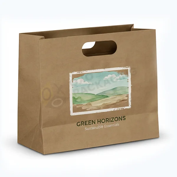 custom kraft landscape paper bag