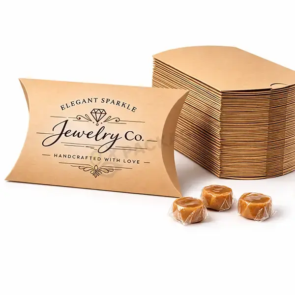 custom kraft pillow box packaging