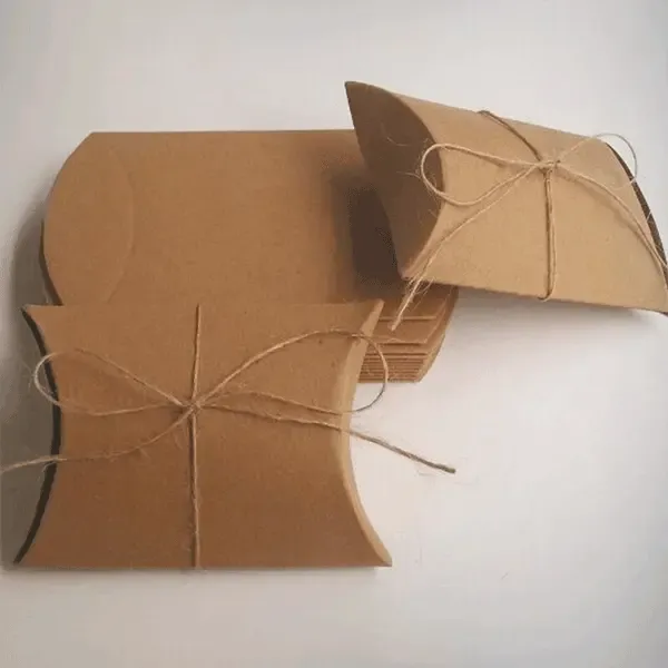 custom kraft pillow box packaging