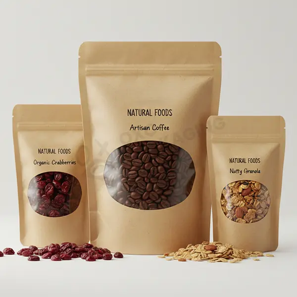 Kraft Stand up Pouches Kraft Stand up Pouches OXO Packaging