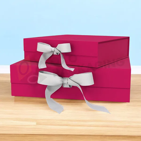 Custom Pink Magnetic Gift Boxes