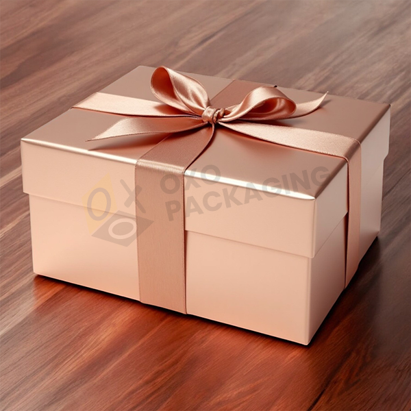 Custom Rose Gold Gift Box with Lid