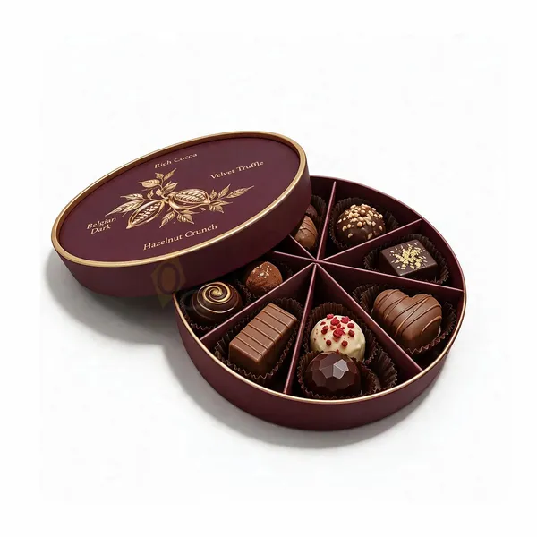 custom Round Chocolate Box with Inner Tray