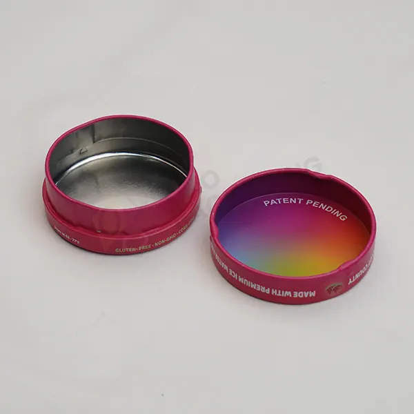 Custom Round THC Gummy Tin Boxes Bulk