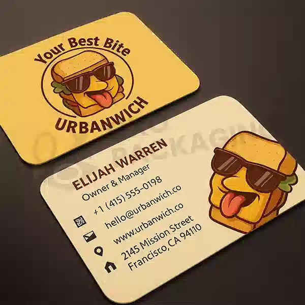 Custom Sandwich Business Cards