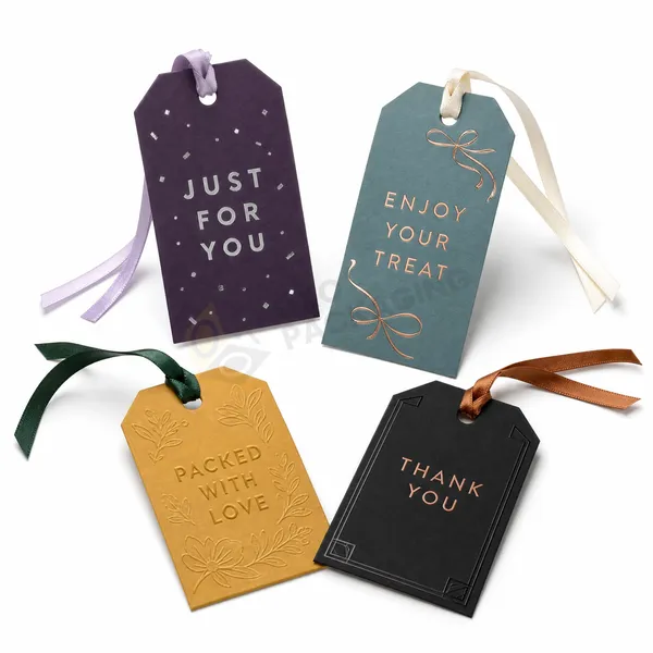 Custom silk hang tags bulk