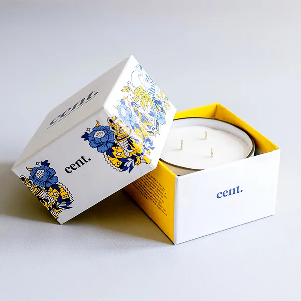 custom two piece candle packaging boxes