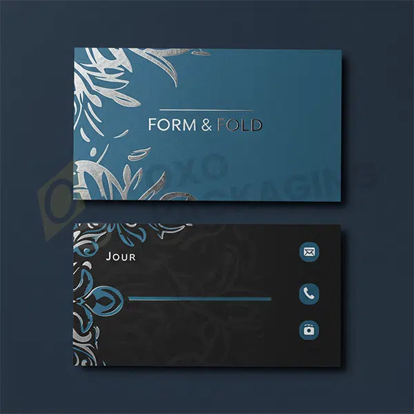 design silver foil business cards