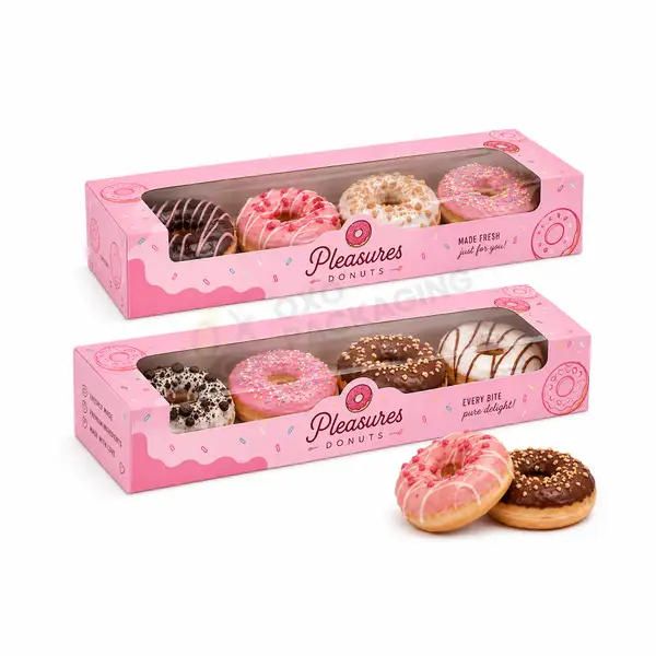 donut boxes in pink