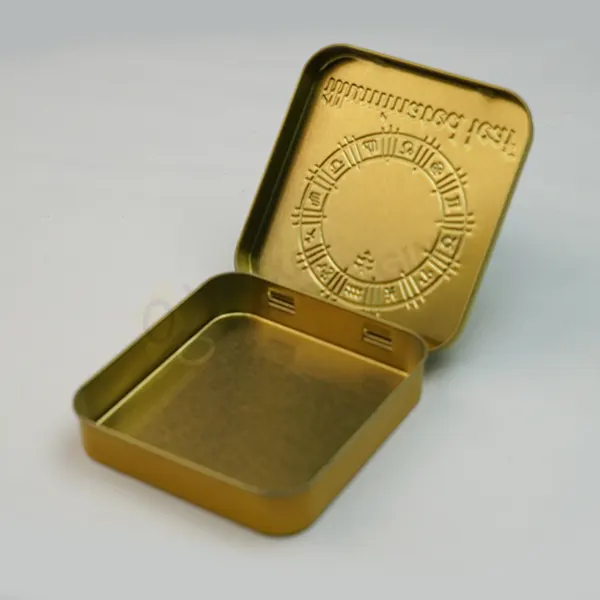 Embossed Square Pre Roll Tin Wholesale