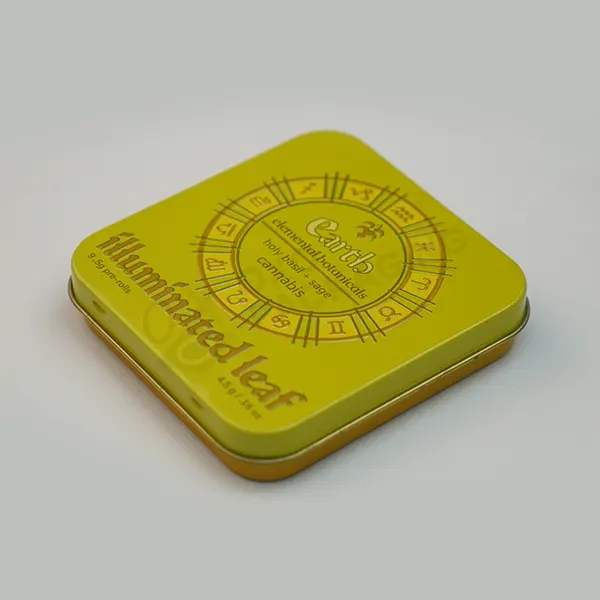 Embossed Square Pre Roll Tin