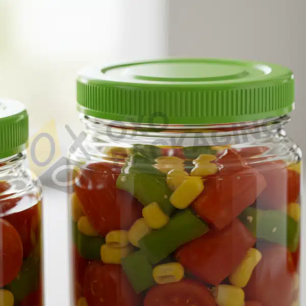 glass jars plastic lids