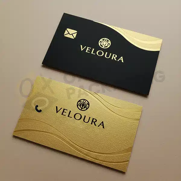 gold foil business cards
