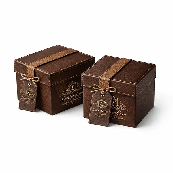 leather material packaging boxes