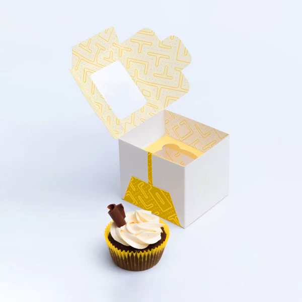luxury branded cup cake boxes with logo