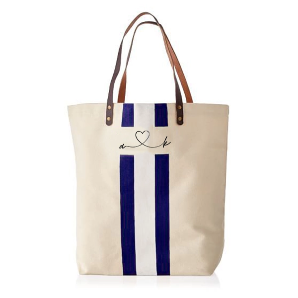 monogrammed tote bag with logo