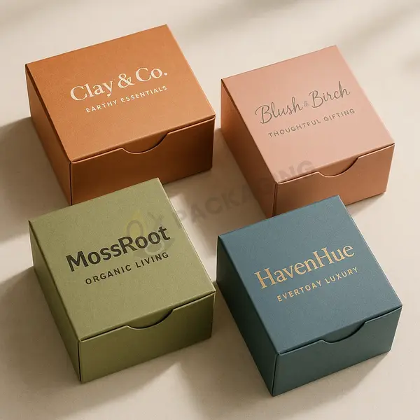 One Piece Color Tinted Kraft Tuck Top Gift Boxes Wholesale