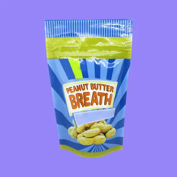 peanut butter breath mylar bags boxes