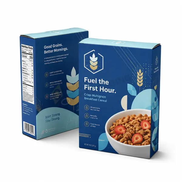 Personalize Blue Cereal Boxes