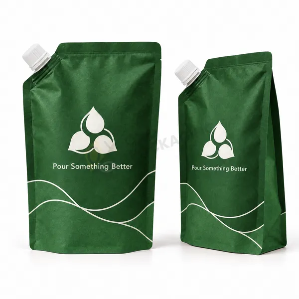 personalize kraft spout pouch